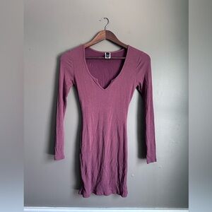 Windsor Bodycon Long Sleeve Dress Size Small Mauve Mini Dress